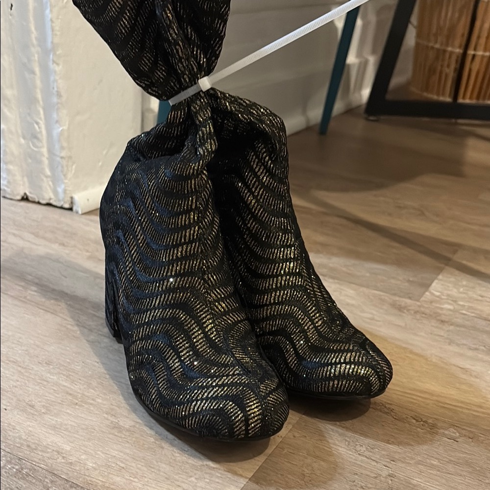 Brand new Black and Gold Ankle Boots